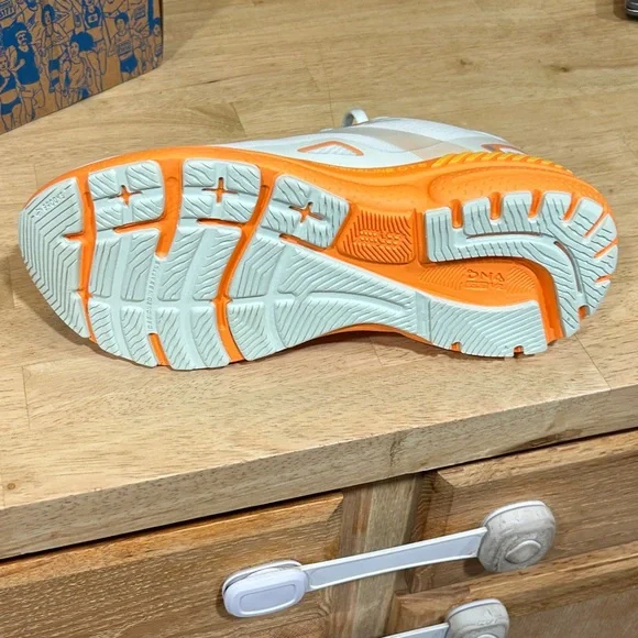 Brooks Women's Athletic Shoes - Light Gray and Orange - Picture 5 of 8
